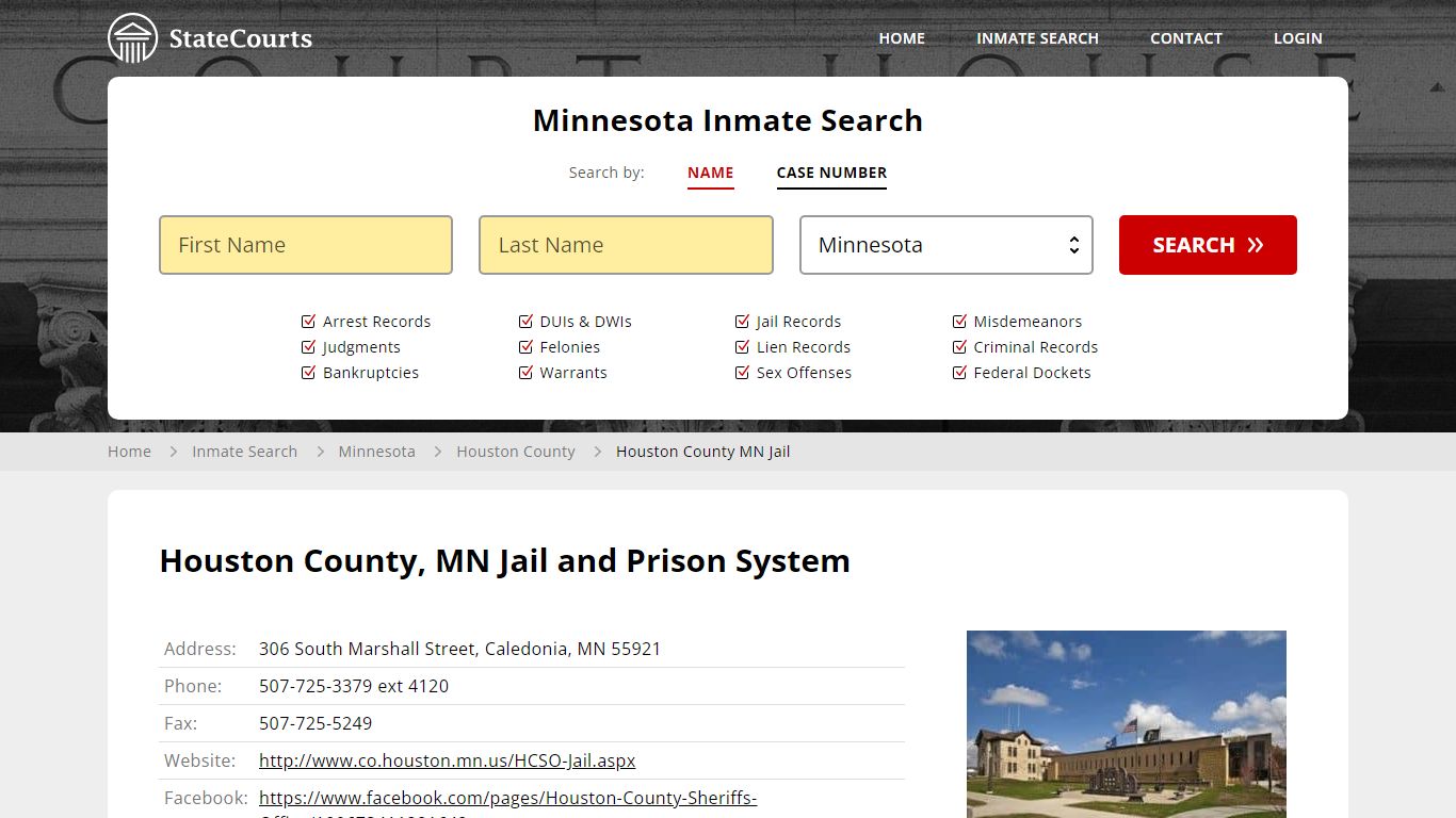 Houston County MN Jail Inmate Records Search, Minnesota - StateCourts