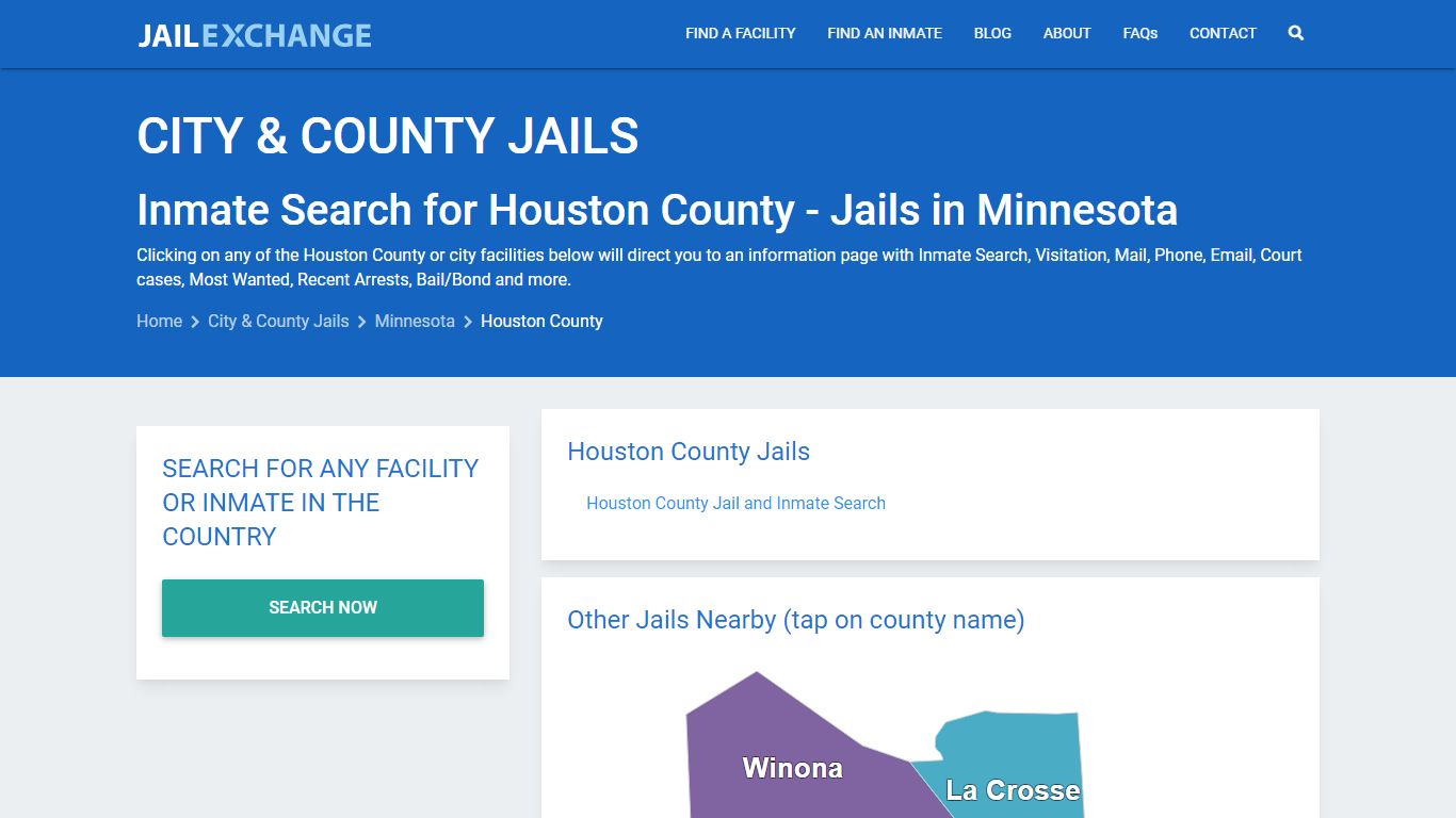 Inmate Search for Houston County | Jails in Minnesota - Jail Exchange